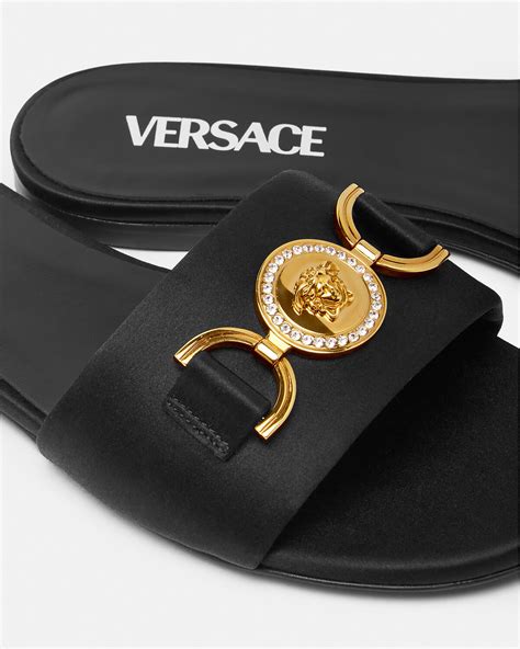 versace thongs shoes|versace medusa flats sandals women.